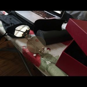 Cartier Big Cs circle lens wire glasses